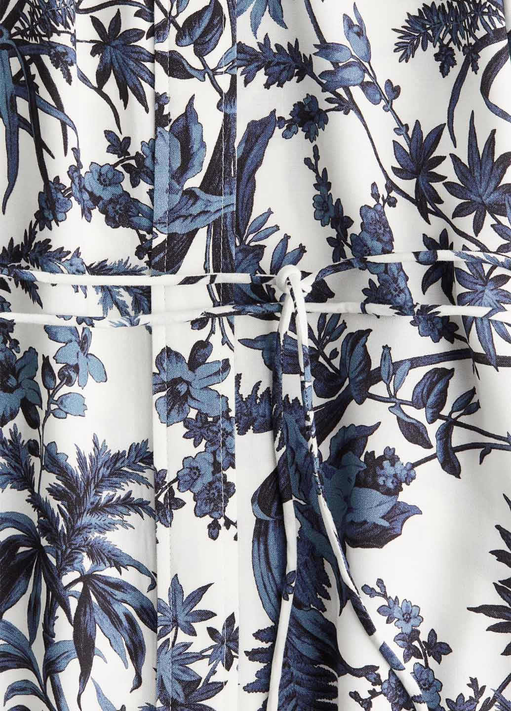 Світло-синя кежуал сукня а-силует H&M з квітковим принтом