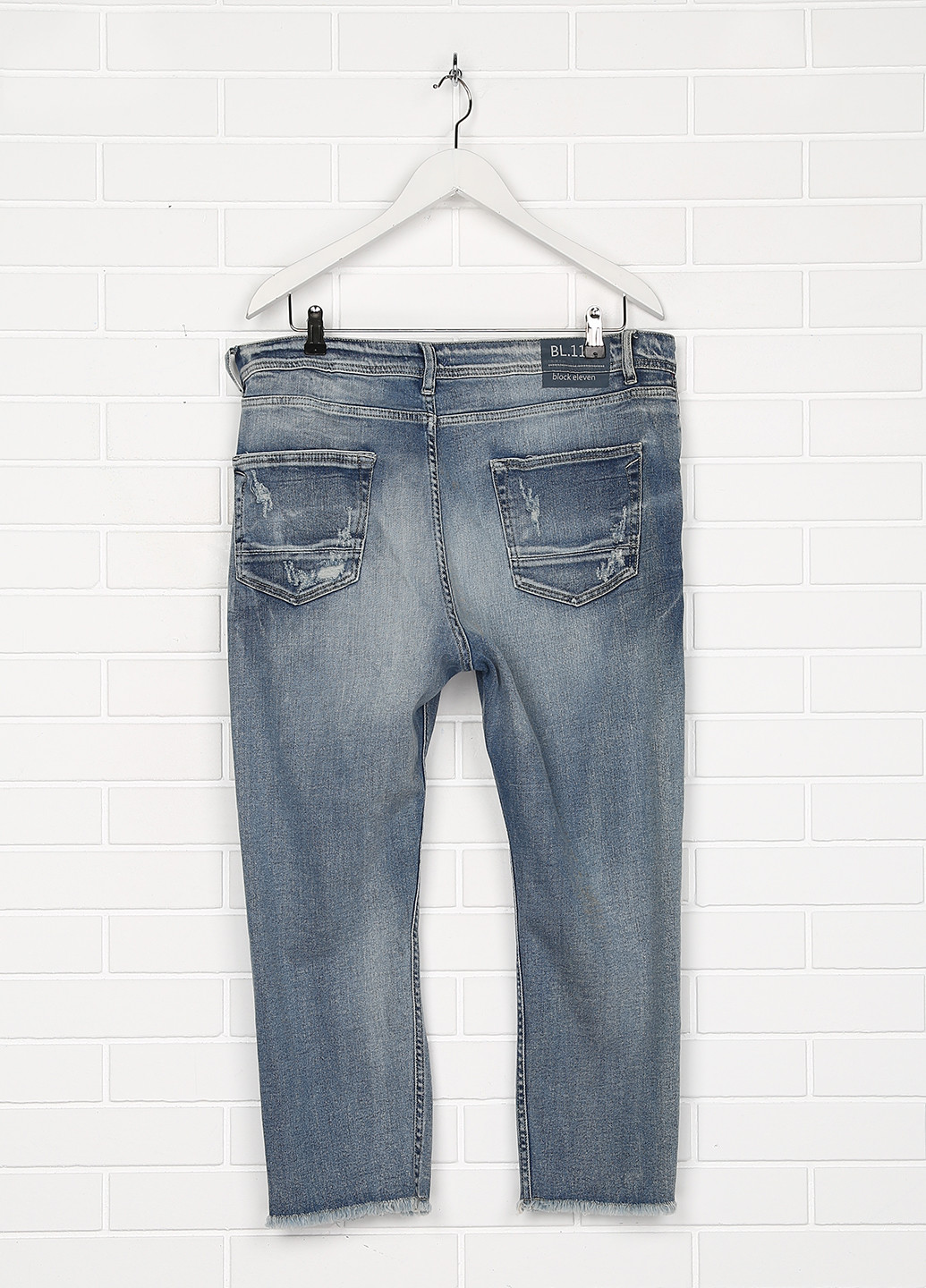 Синие демисезонные прямые джинсы Eleven