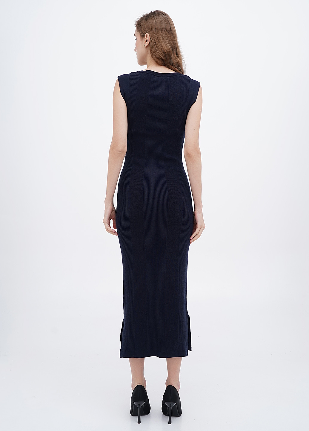 Темно-синее кэжуал платье силуэтная J.Crew однотонное