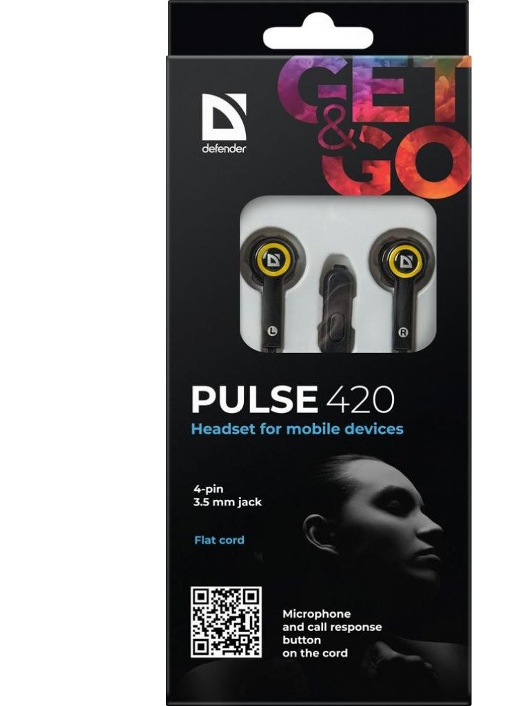 Наушники Pulse 420 Yellow (63421) Defender (207365949)