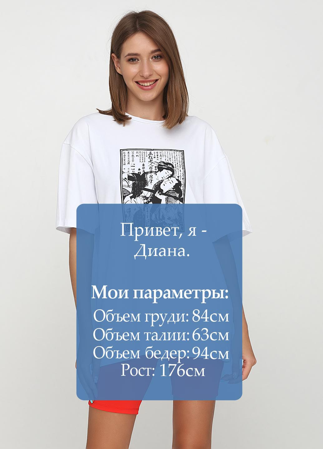 Белая летняя футболка Kristina Mamedova