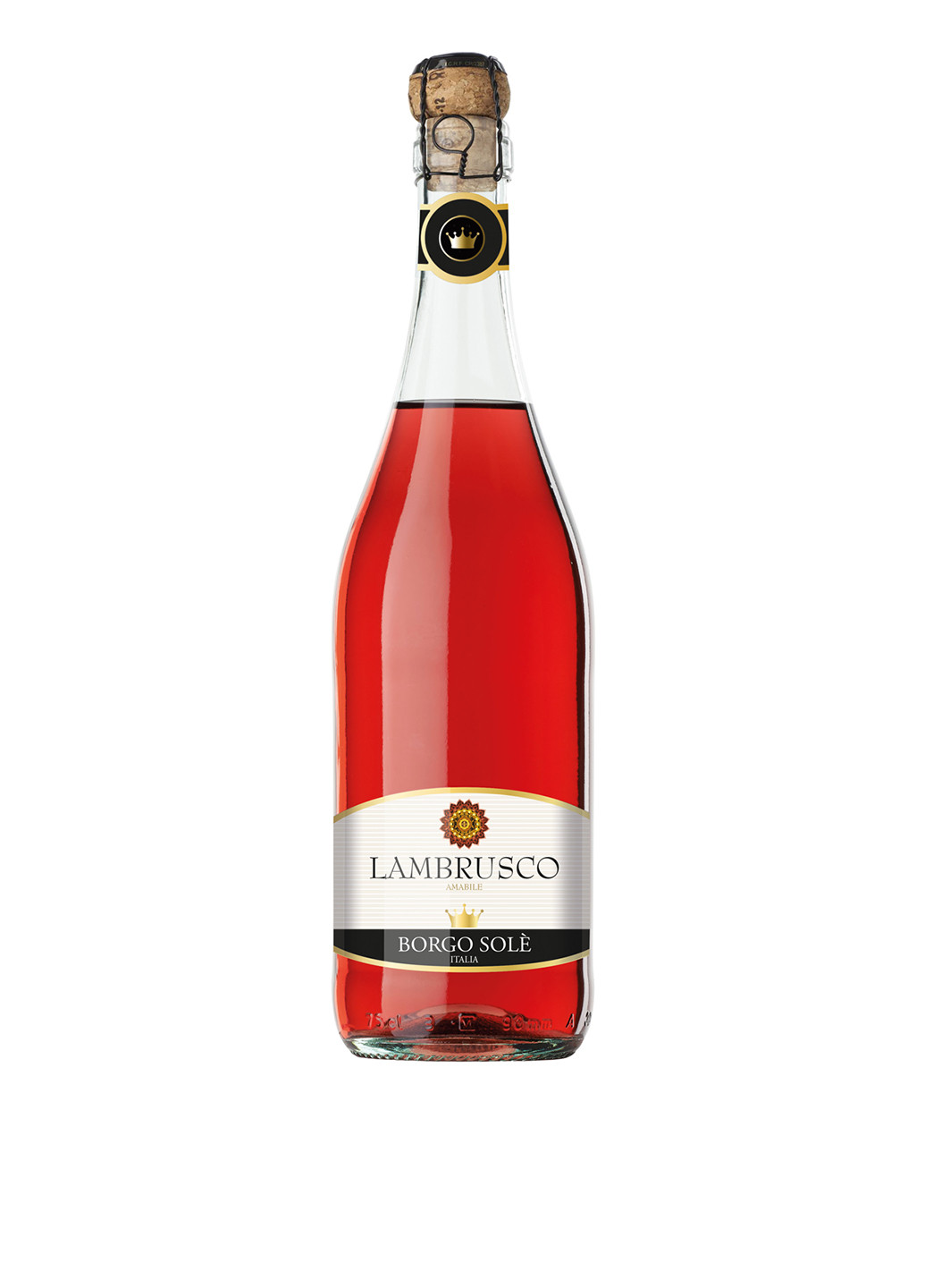 Вино игристое Lambrusco Dell`Emilia IGT Rosato Amabile розовое полусладкое, 0,75 л Borgo Sole (184230576)