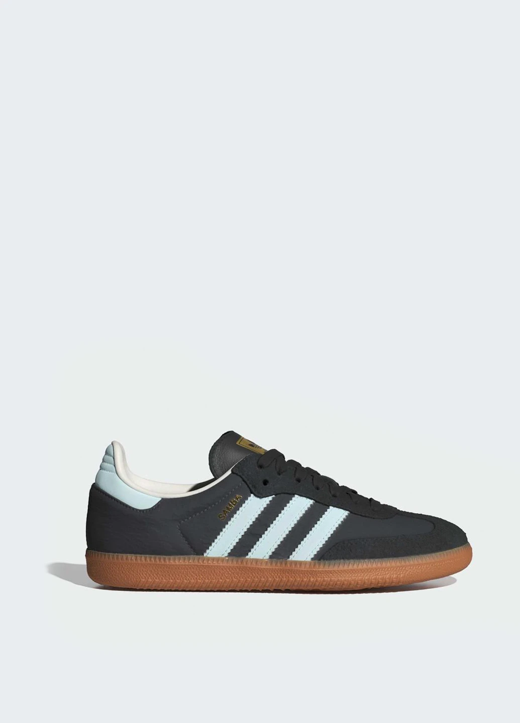Кросівки ID0493 adidas Samba OG Carbon Almost Blue Gum чорні демісезони (317286287)