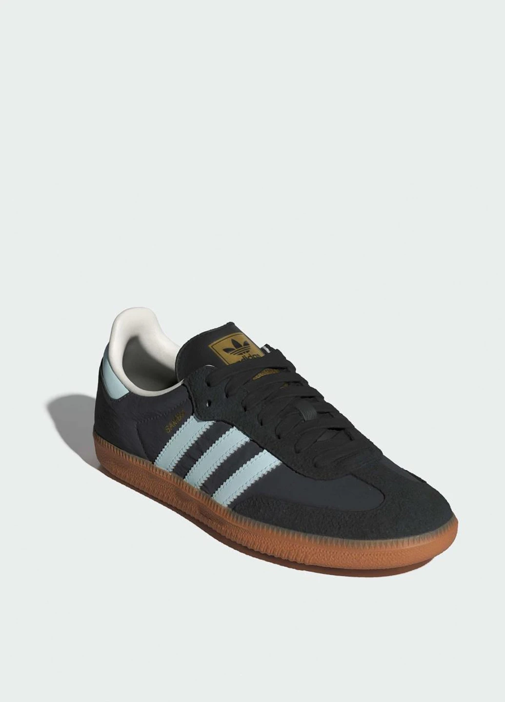Кросівки ID0493 adidas Samba OG Carbon Almost Blue Gum чорні демісезони (317286287)