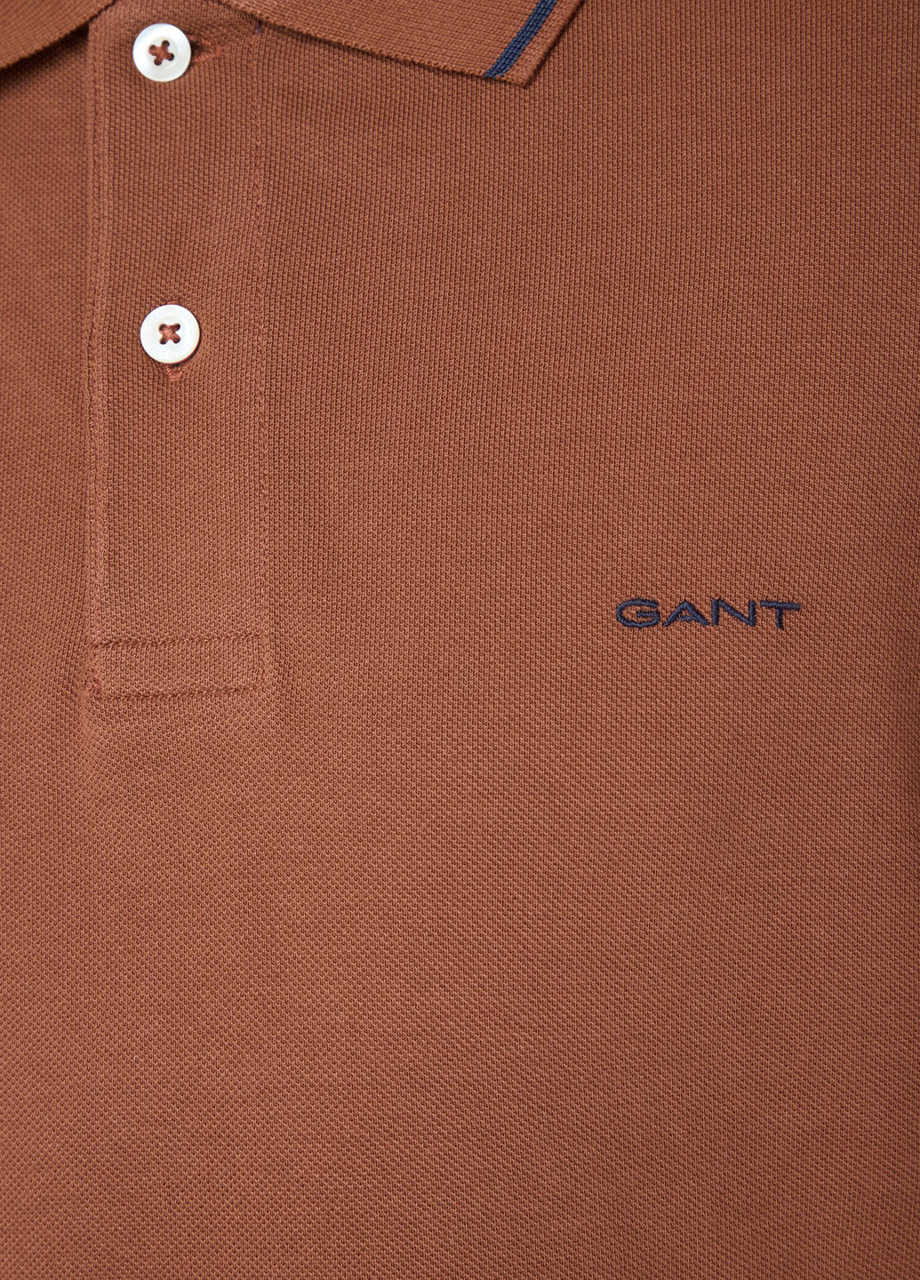 Коричневая футболка-поло для мужчин Gant с логотипом