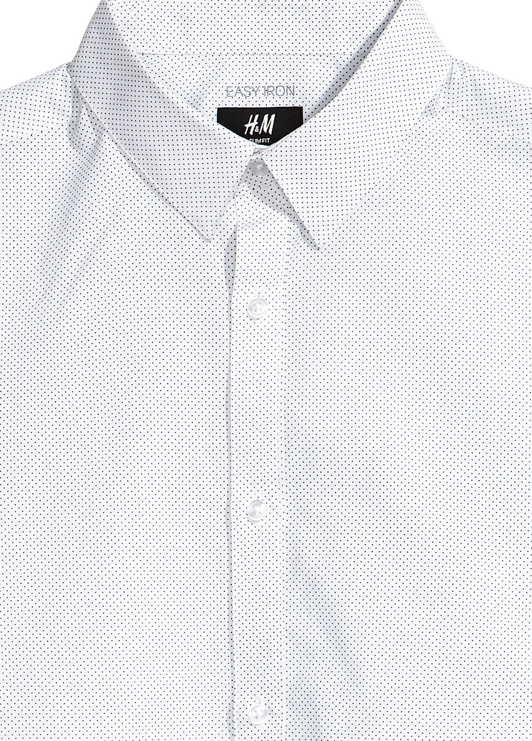Белая классическая рубашка в горошек H&M