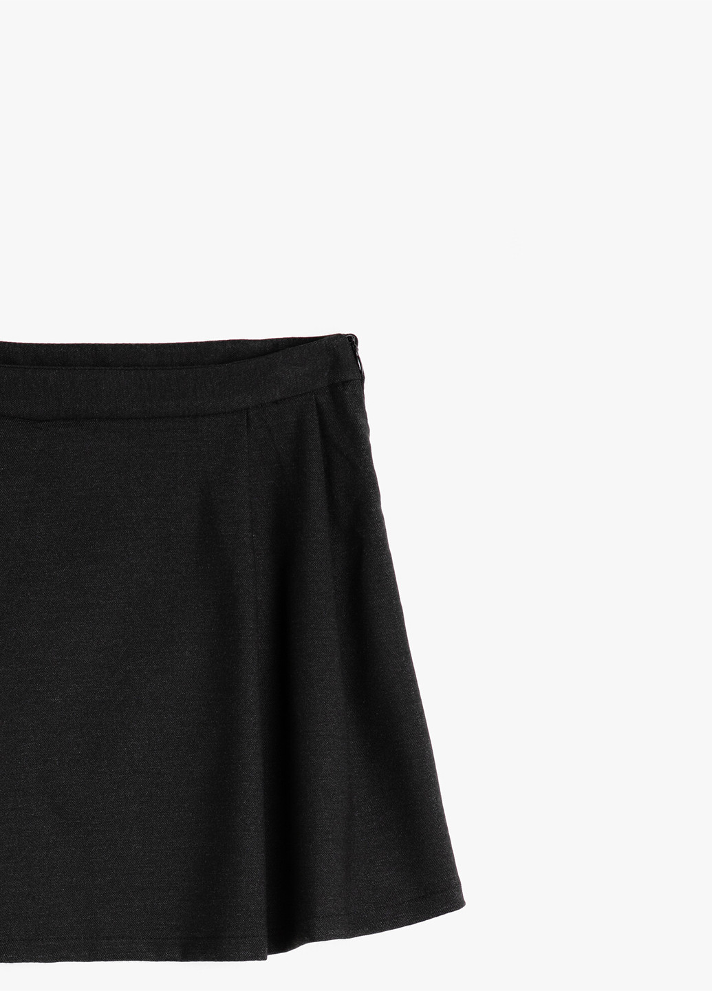 Черная кэжуал однотонная юбка KOTON а-силуэта (трапеция)