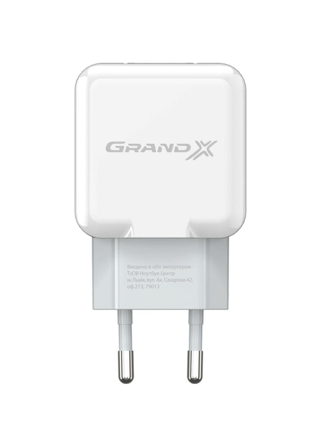 Зарядний пристрій (CH-03W) Grand-X 5v 2.1a white (253507182)