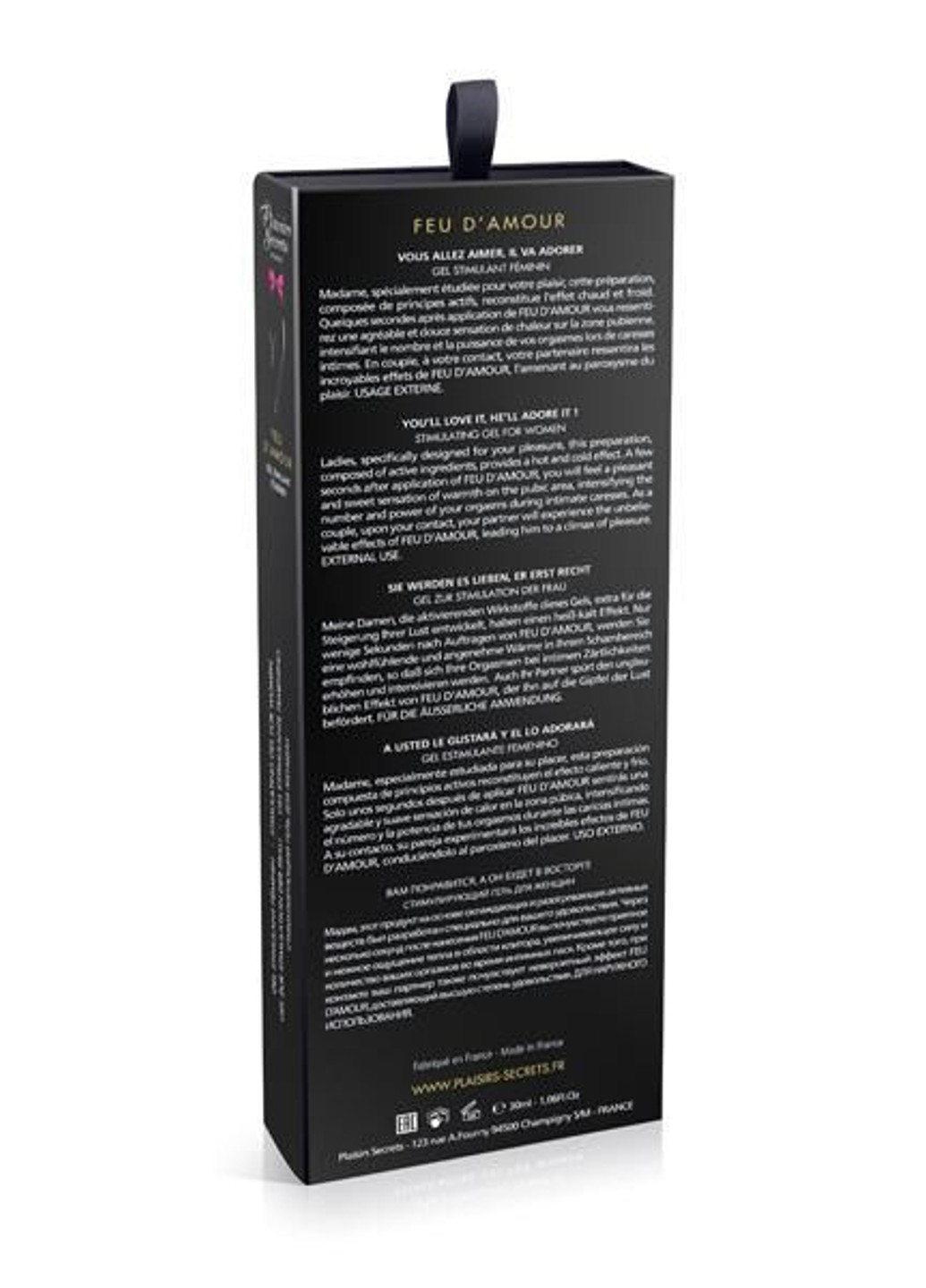 Стимулюючий гель для клітора Feu Damour (30 мл) Plaisirs Secrets (252639339)