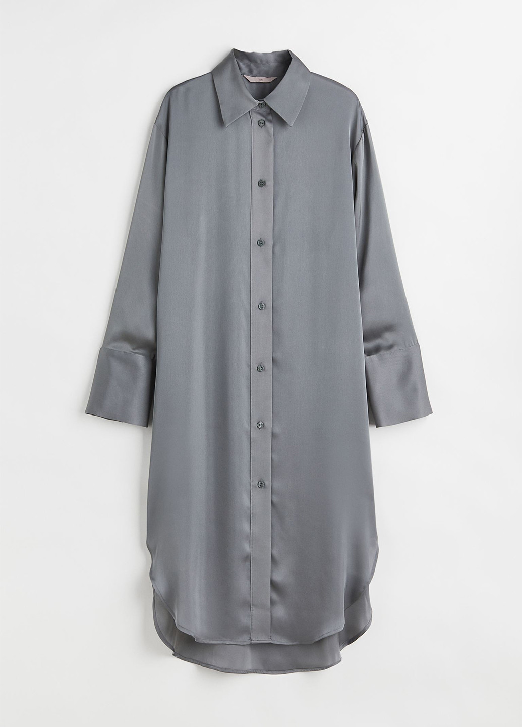 Графітова кежуал сукня сорочка H&M однотонна