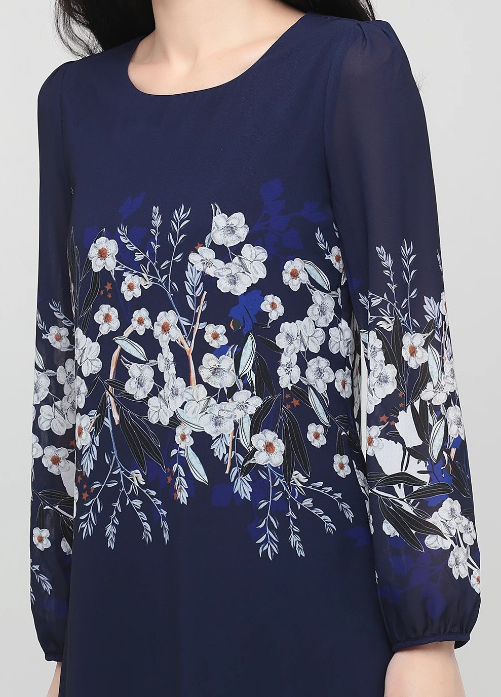 Синя кежуал сукня з квітковим принтом Yumi