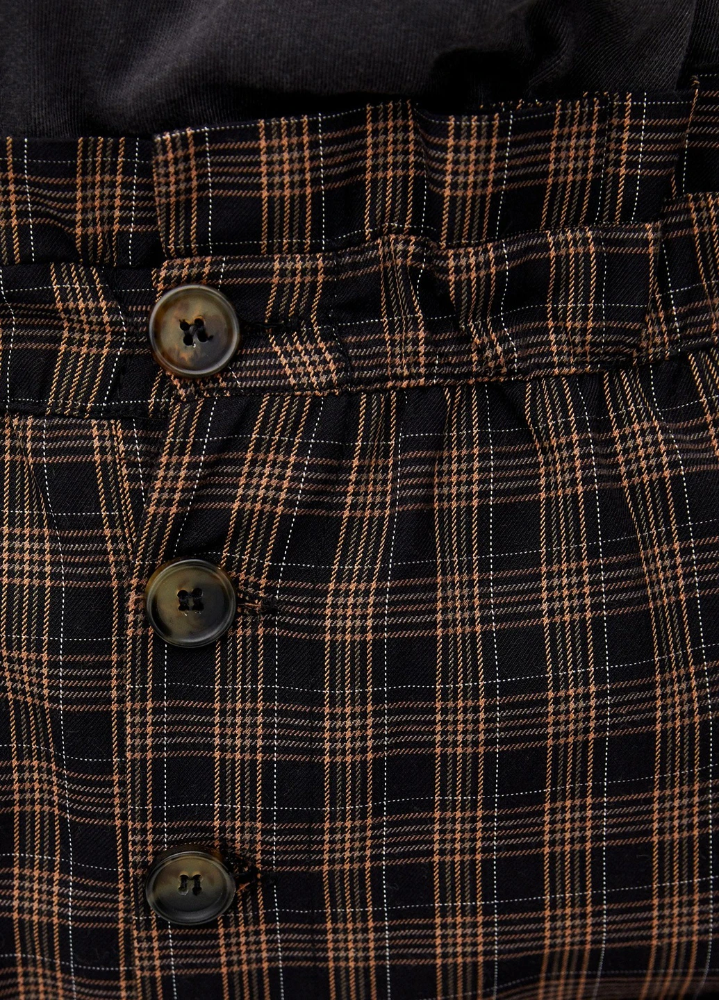 Брюки демісезон,чорний в клітку, Pull & Bear (254670390)