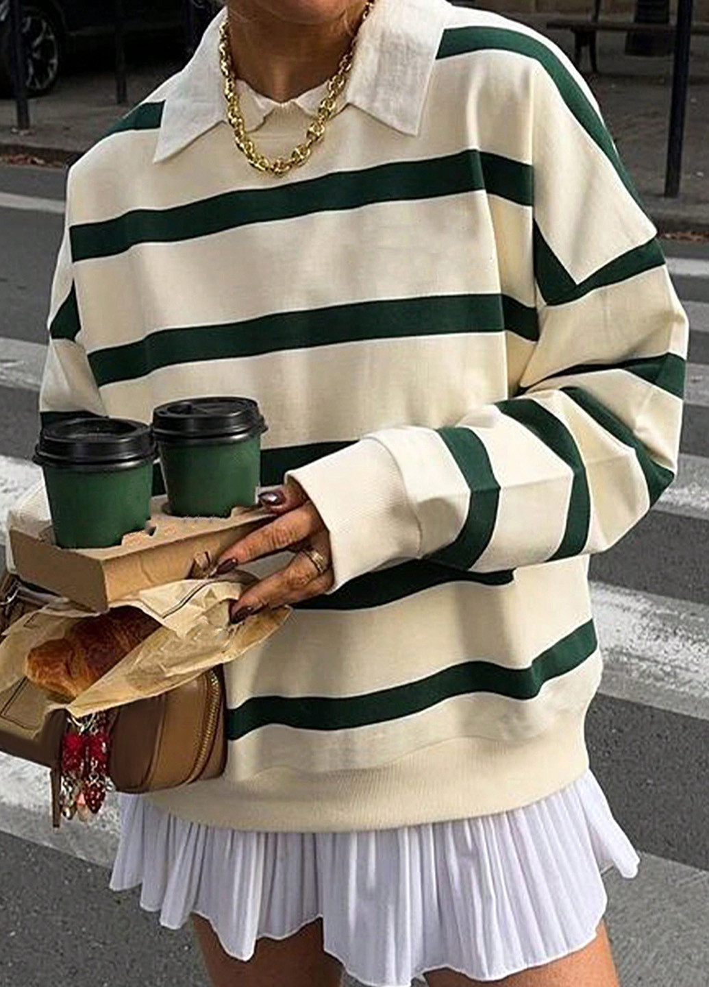 Комбинированный демисезонный джемпер джемпер SHEIN