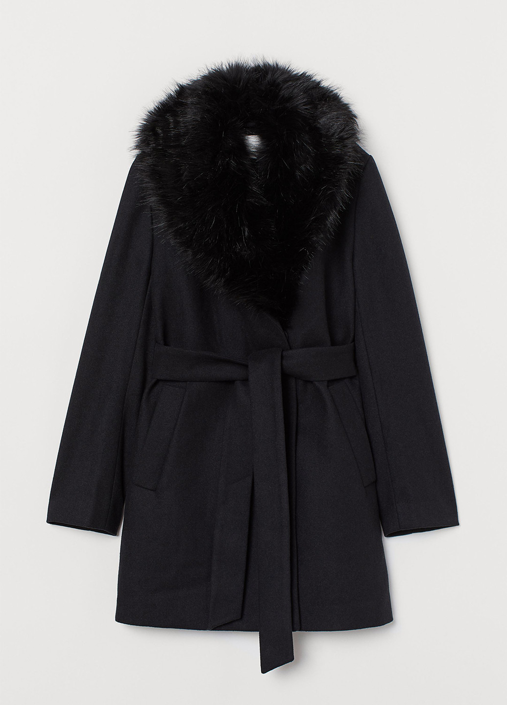 Чорне демісезонне Пальто однобортне H&M