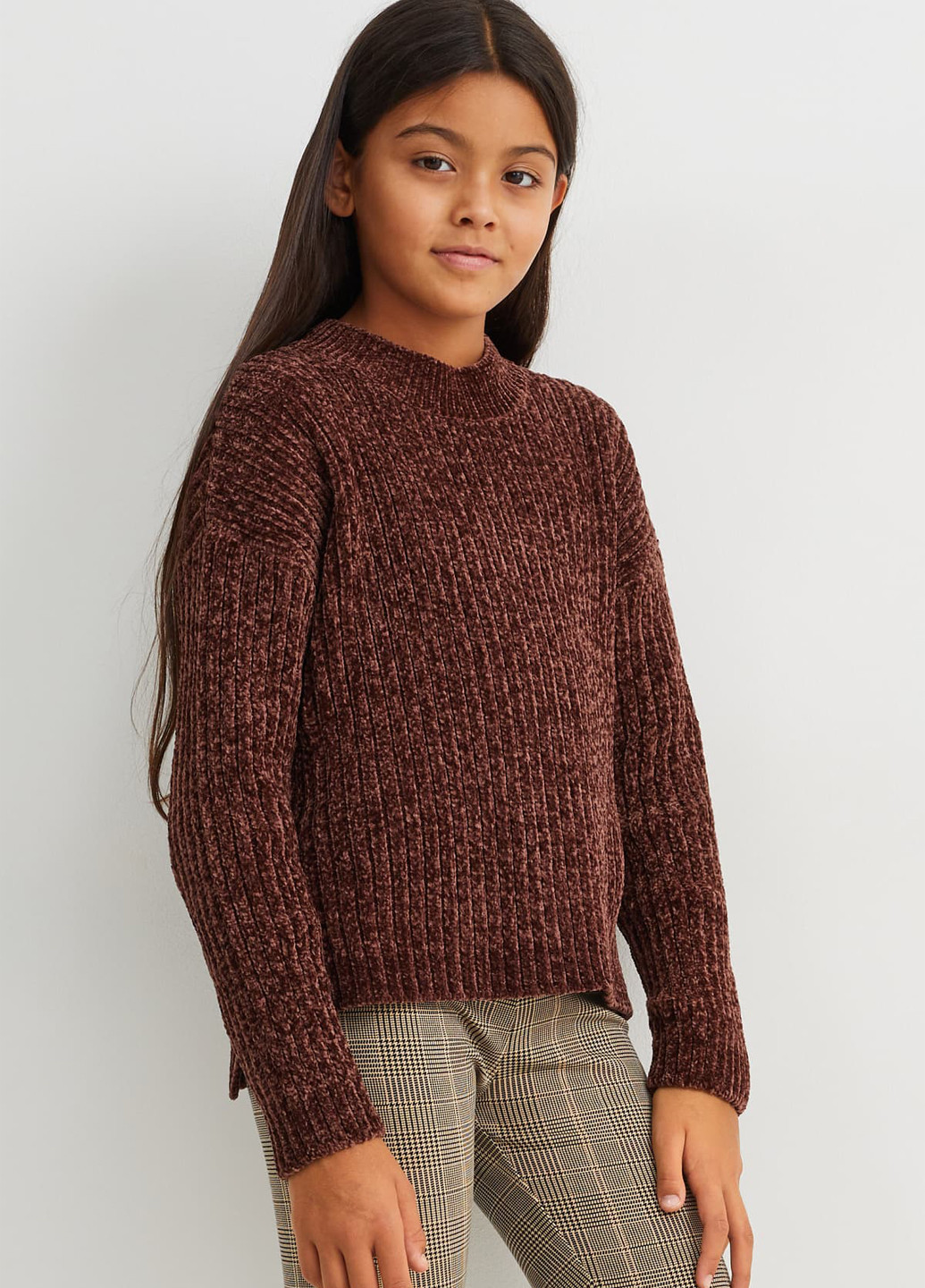 Коричневый демисезонный свитер C&A