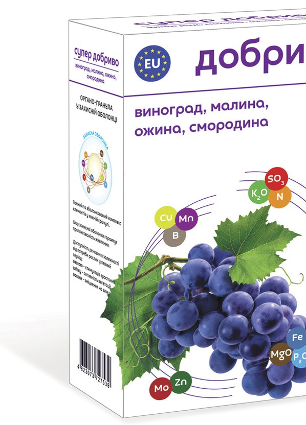Мінеральне добриво для винограду, малини, ожини, смородини Супер 1 кг Сімейний Сад (252988023)