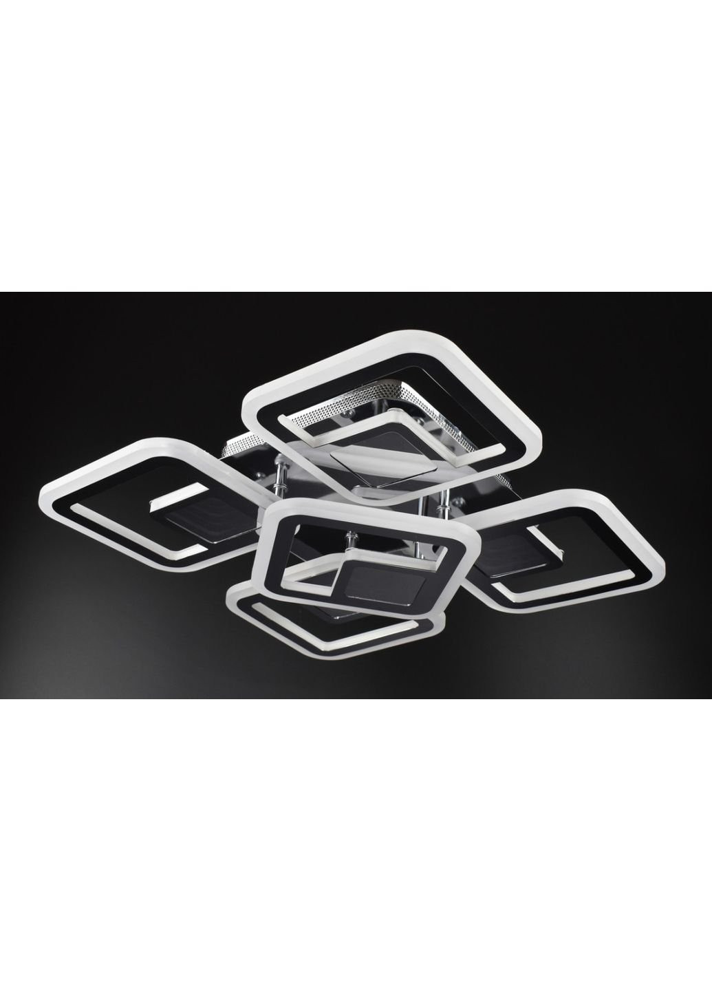 Люстра стельова LED з пультом A2720/4+1S-3D-ch Хром 10х40х40 см. Sunnysky (253628228)