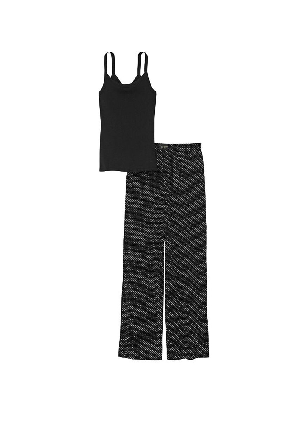 Черная всесезон пижама (майка, брюки) майка + брюки Victoria's Secret