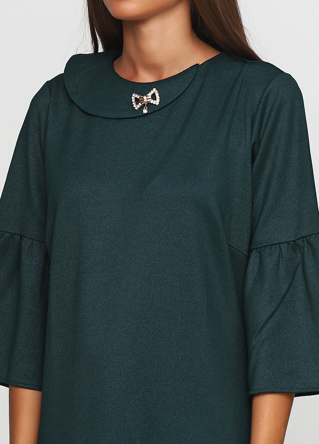 Темно-зеленое кэжуал платье Turika однотонное