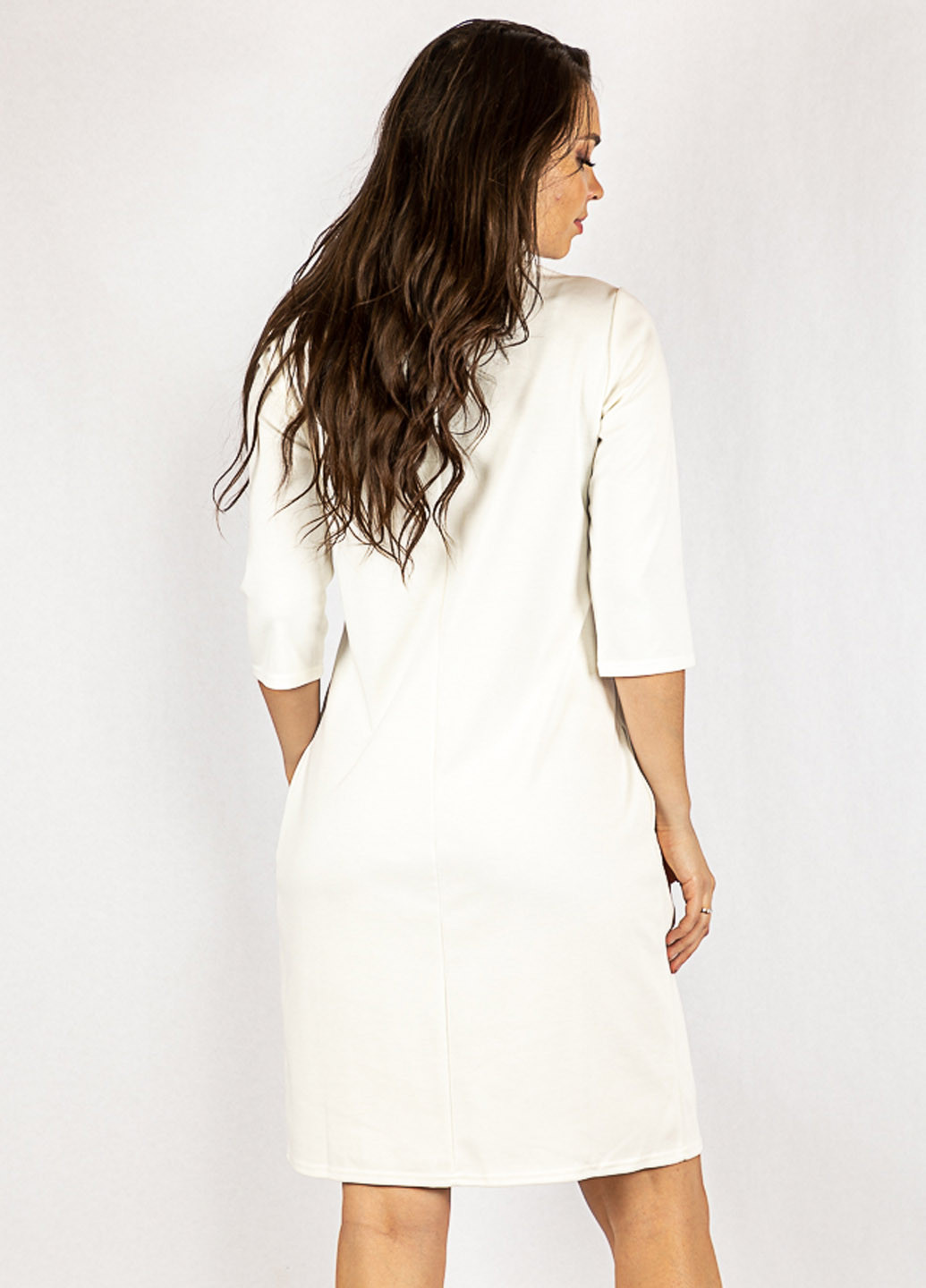 Белое кэжуал платье Time of Style однотонное