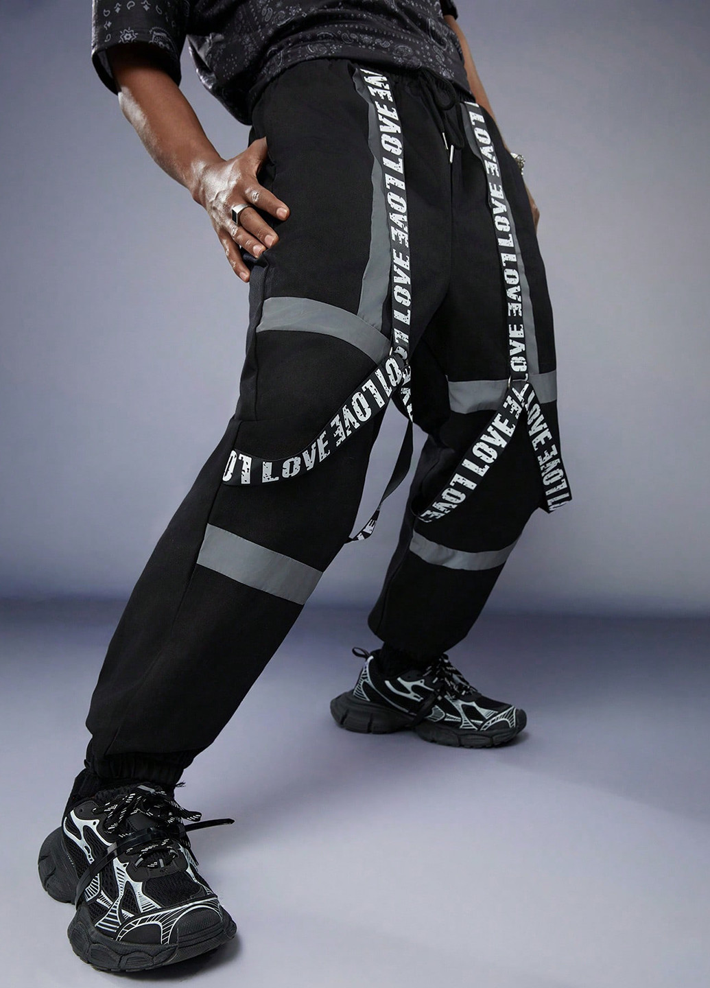 Черные спортивные зимние джоггеры брюки SHEIN