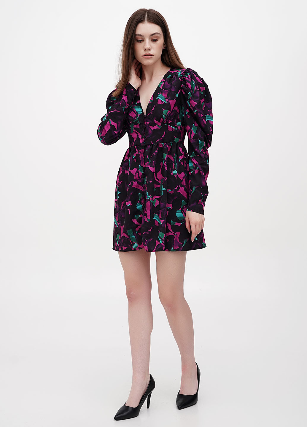 Комбінована кежуал сукня Nasty Gal з абстрактним візерунком