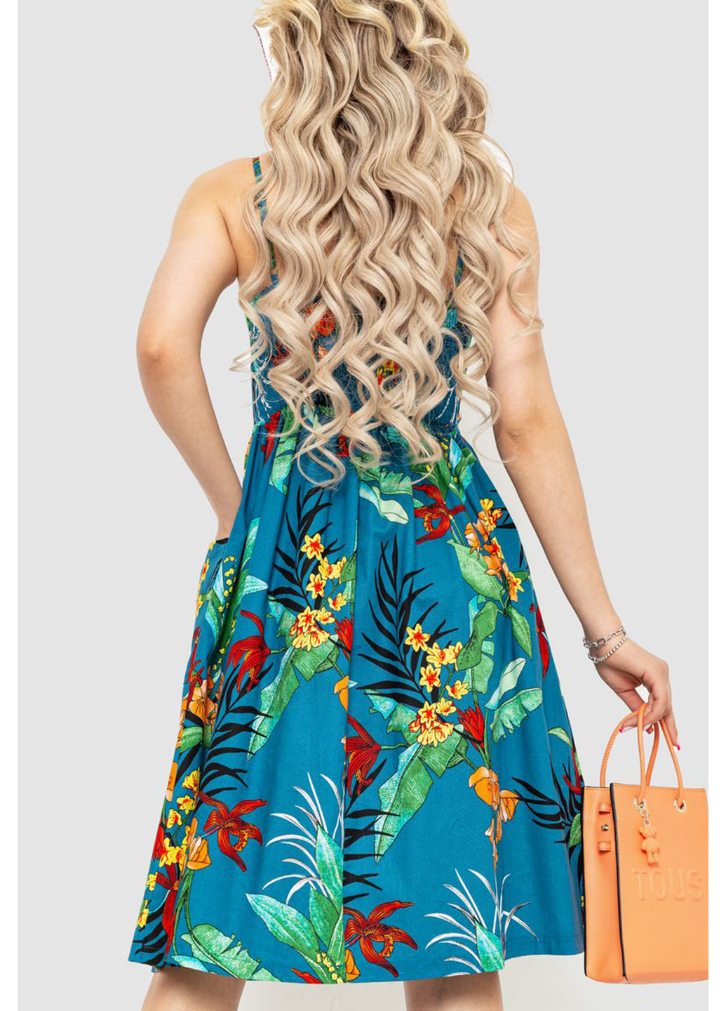 Морской волны кэжуал платье клеш Ager с цветочным принтом