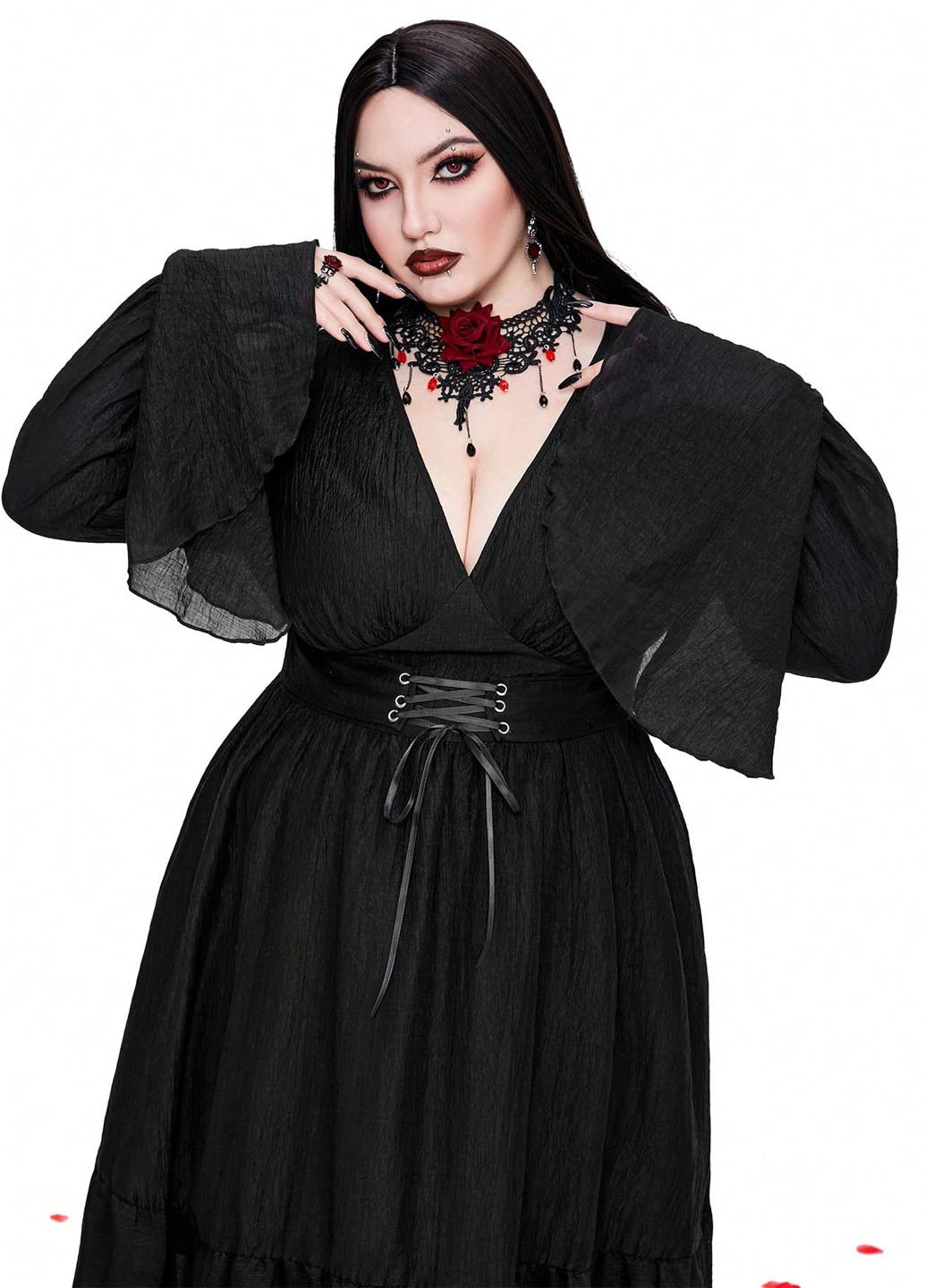 Чорна кежуал сукня в стилі армпір SHEIN однотонна