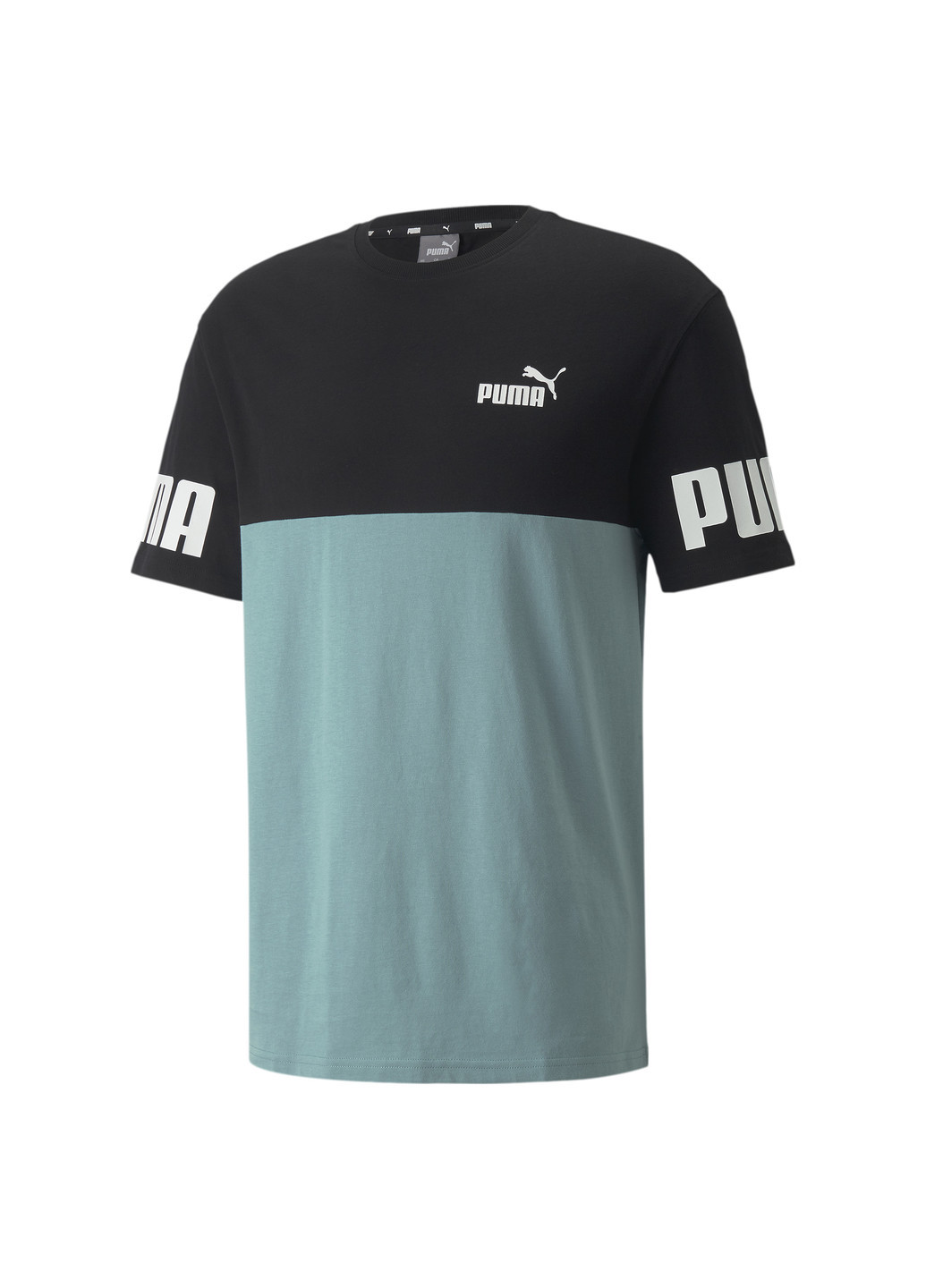 Синя футболка power colourblocked men's tee Puma