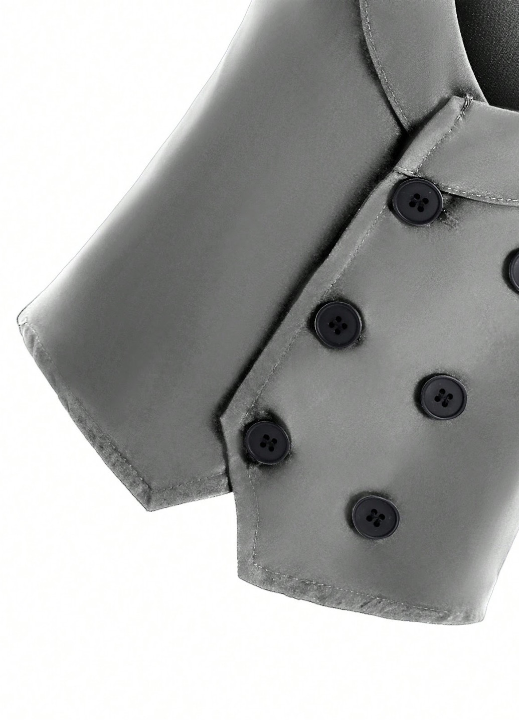 Сірий демісезонний костюм (жилет, штани) брючний SHEIN