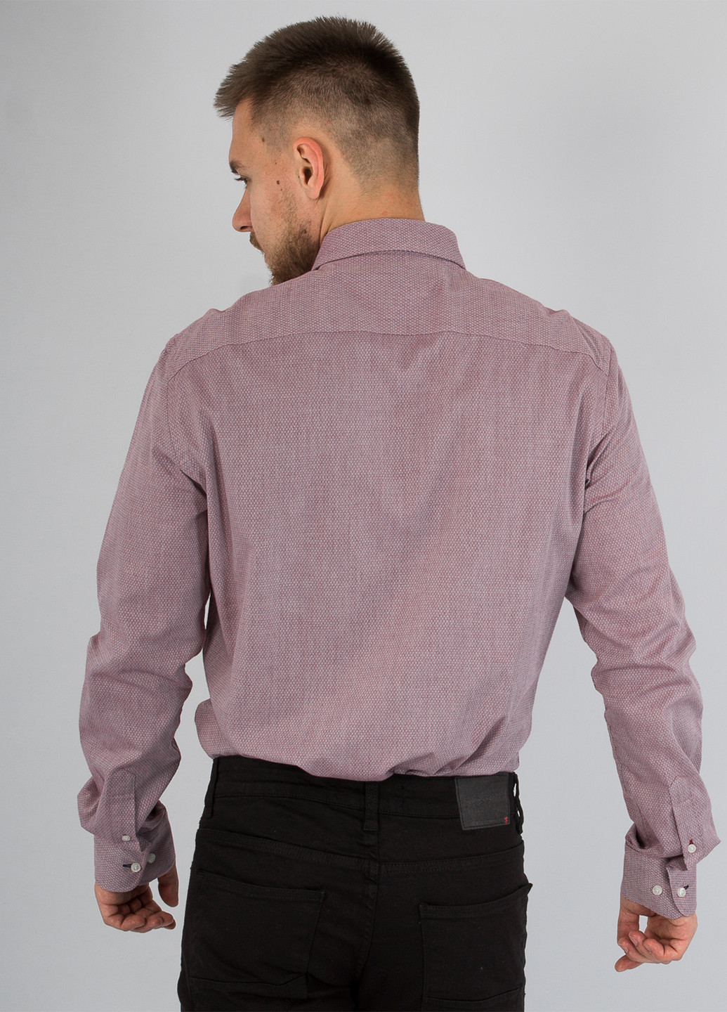 Розовая кэжуал рубашка однотонная Paul Hunter