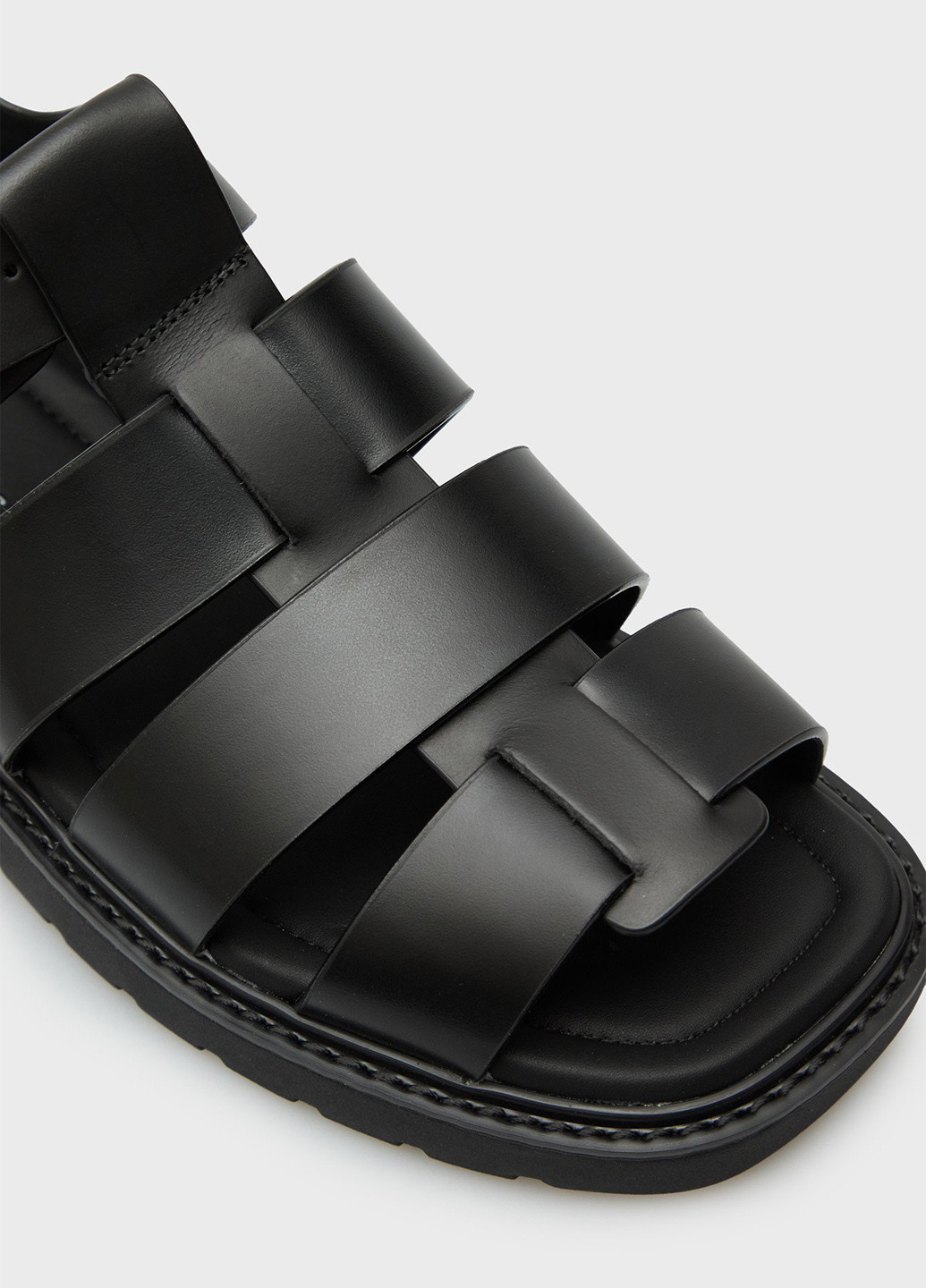 Черные босоножки Calvin Klein Jeans с ремешком с тиснением, с логотипом