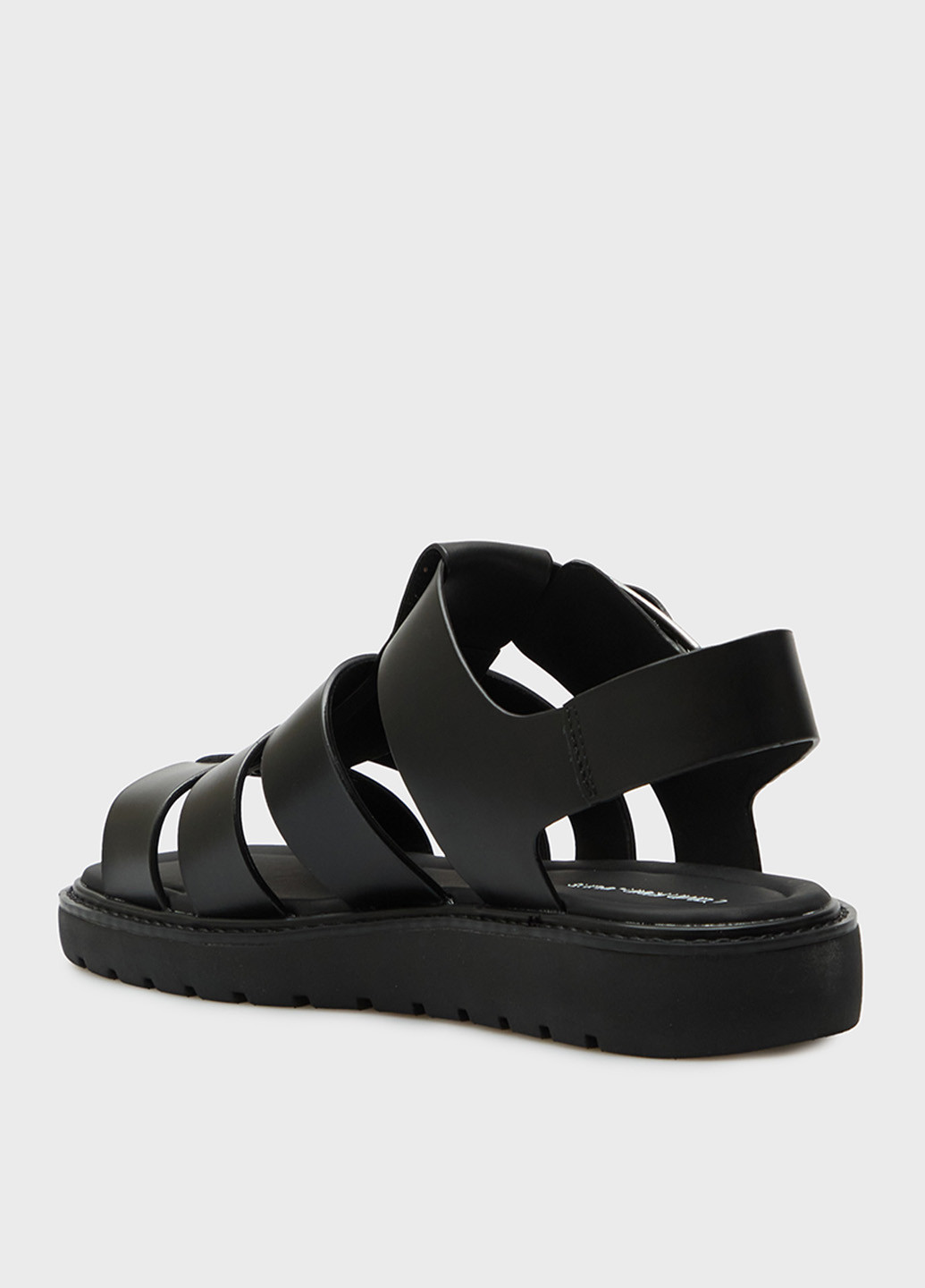 Черные босоножки Calvin Klein Jeans с ремешком с тиснением, с логотипом