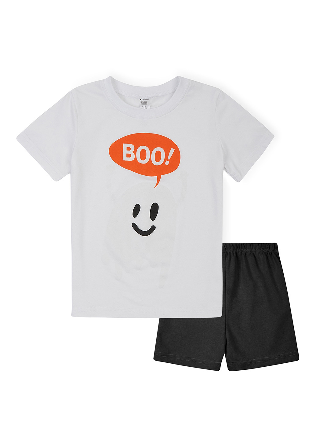 Чорно-біла всесезон піжама (футболка, шорти) футболка + шорти Garnamama