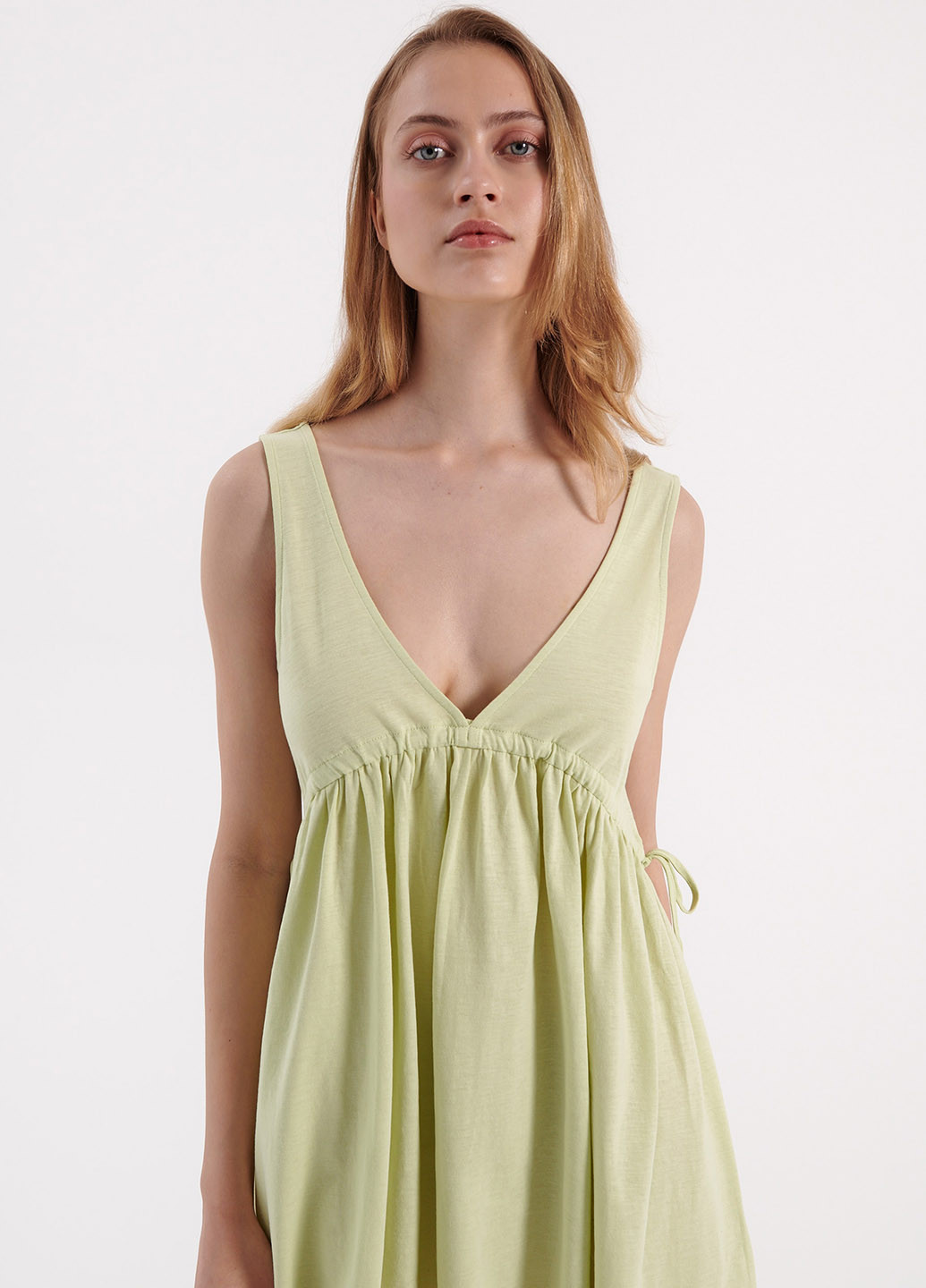 Світло-зелена кежуал сукня сукня-майка House меланжева
