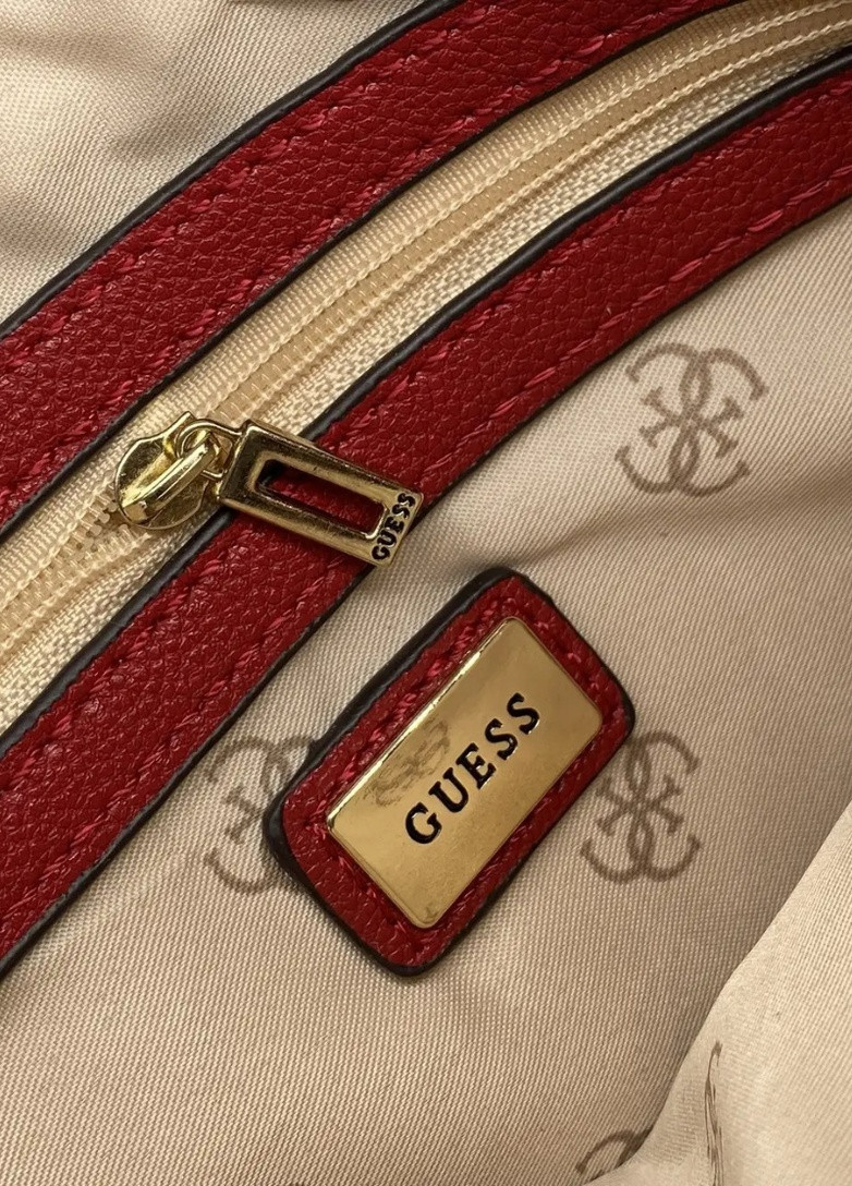 Женская прямоугольная сумочка кросс-боди на цепочке GUESS ELLIANA коричневая No Brand (253384189)