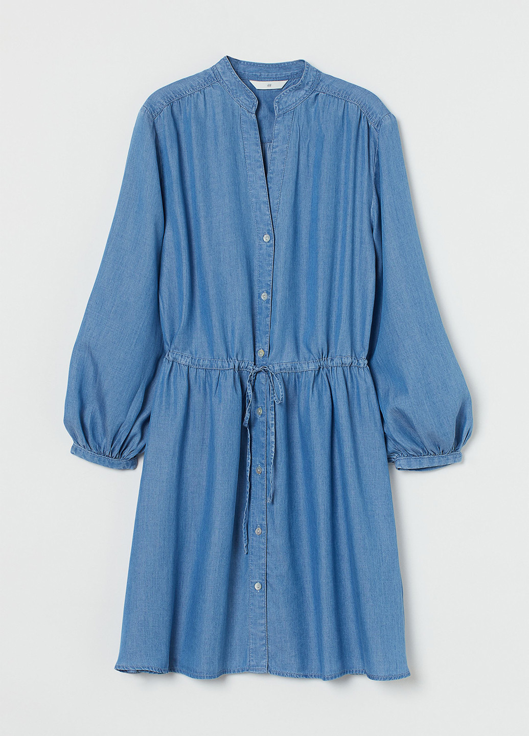 Блакитна джинсова, кежуал сукня кльош, сорочка H&M однотонна