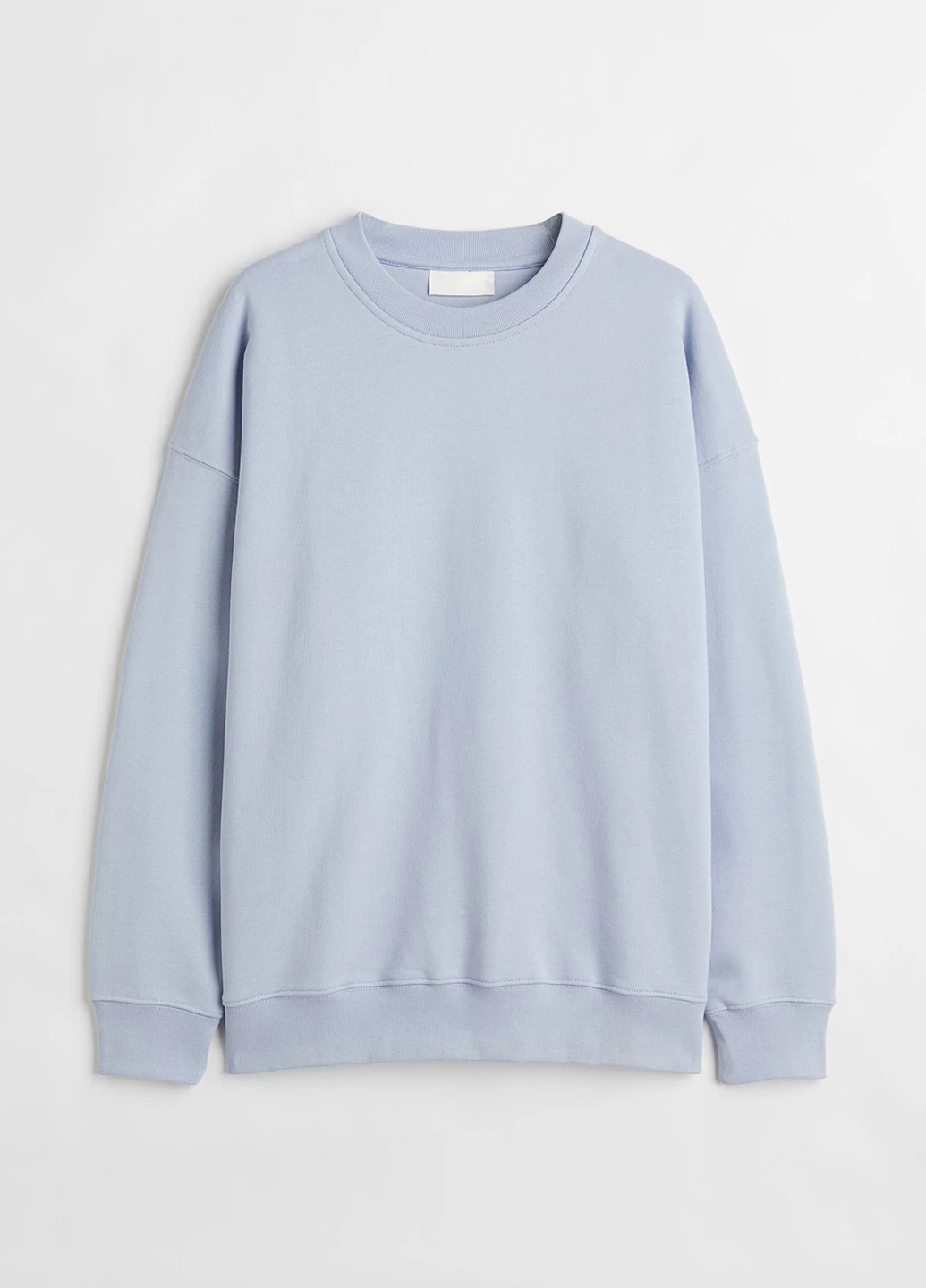 Светло-синий свитшот H&M однотонный без декора (311950419)