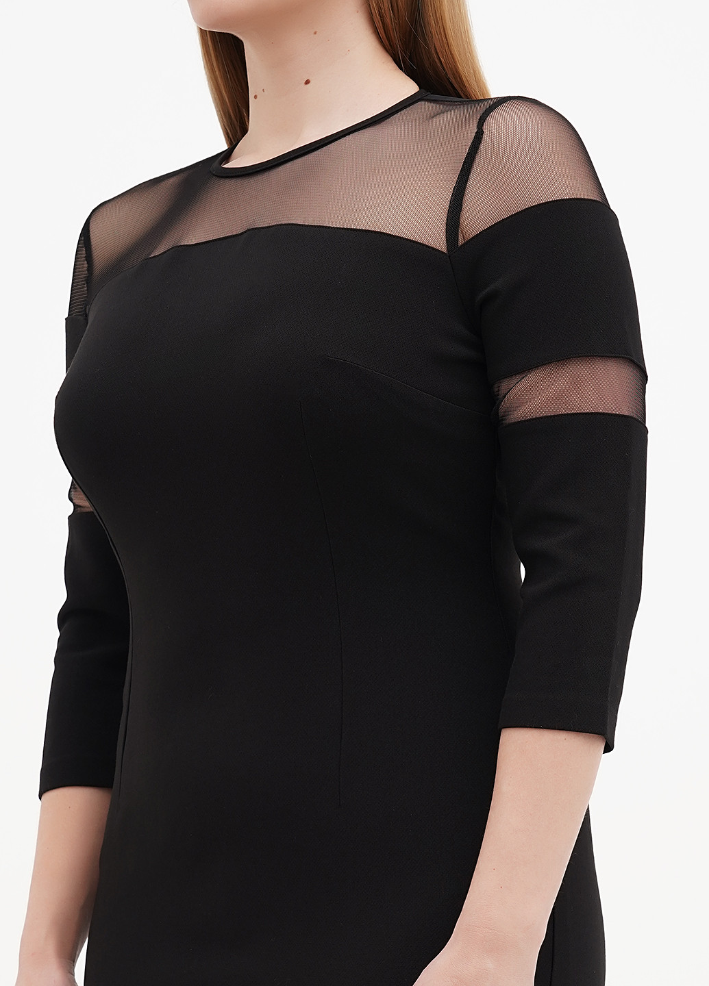 Черное кэжуал платье футляр Sassofono однотонное