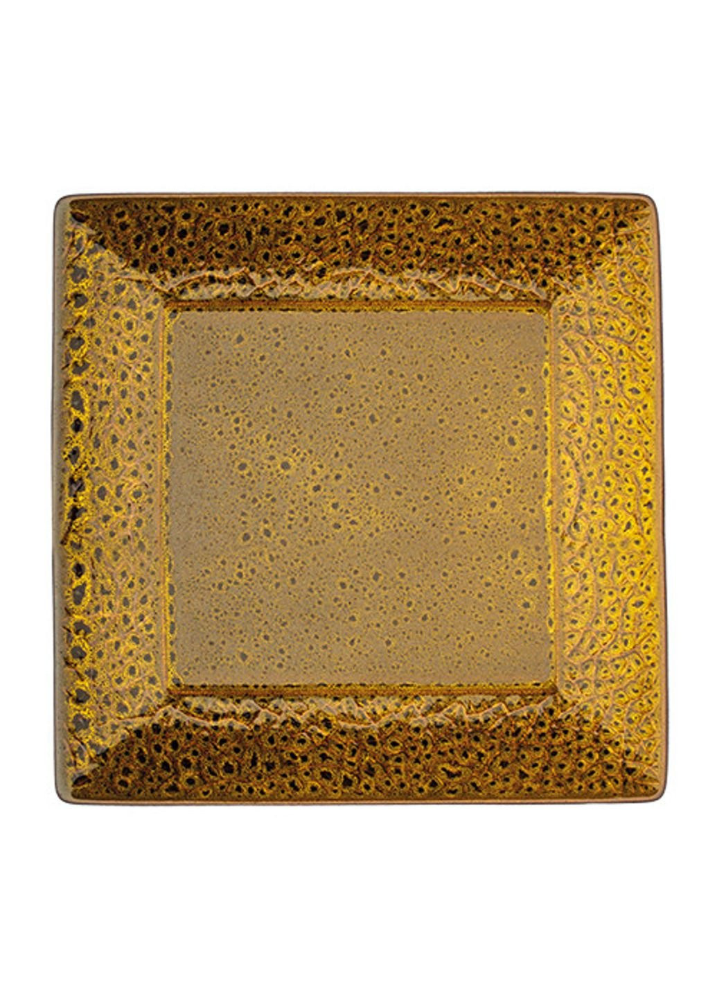 Тарелка квадратная подставная Dec Marron Yellow L0480-XY4610A 27 см желтая Losk (253612145)