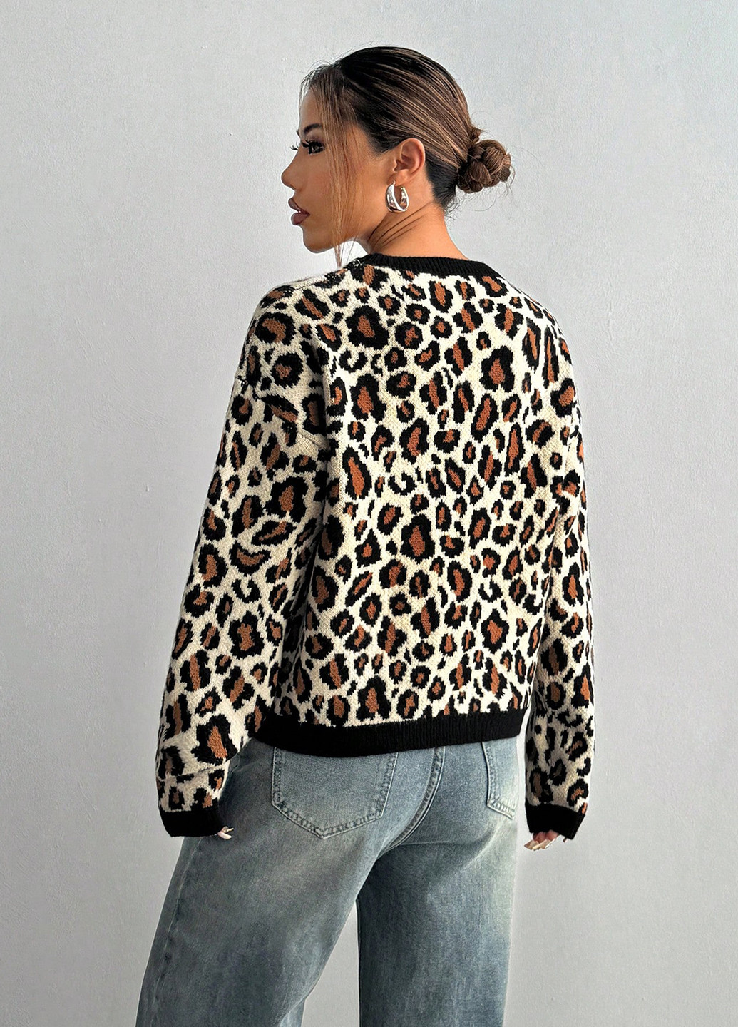 Комбинированный демисезонный джемпер джемпер SHEIN