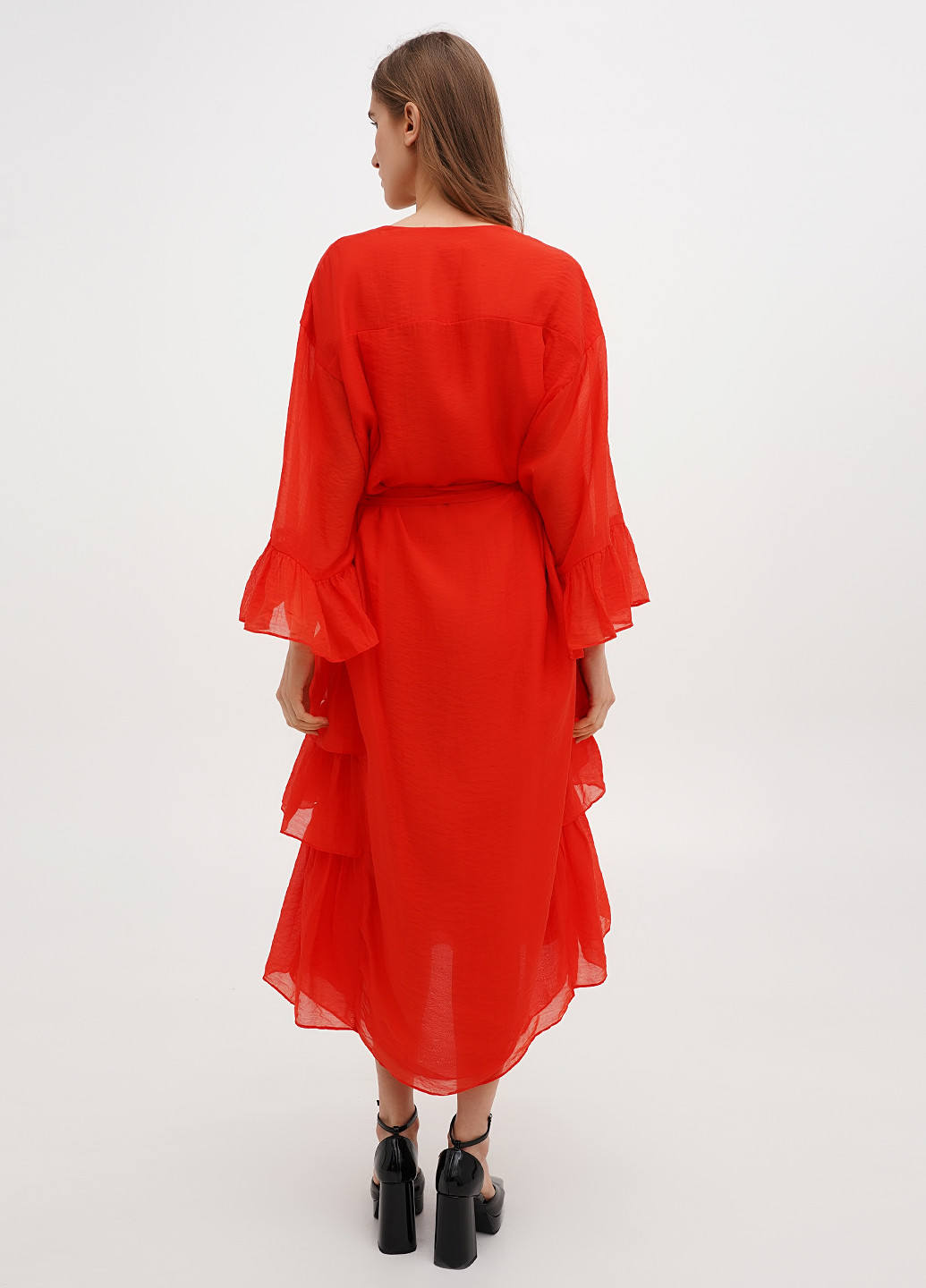 Червона коктейльна сукня оверсайз H&M однотонна