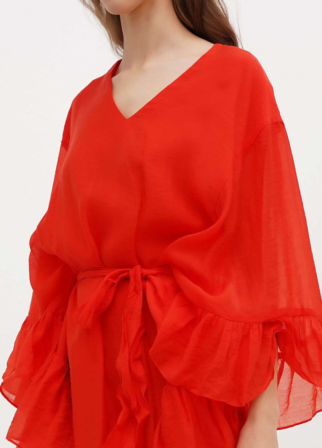 Червона коктейльна сукня оверсайз H&M однотонна