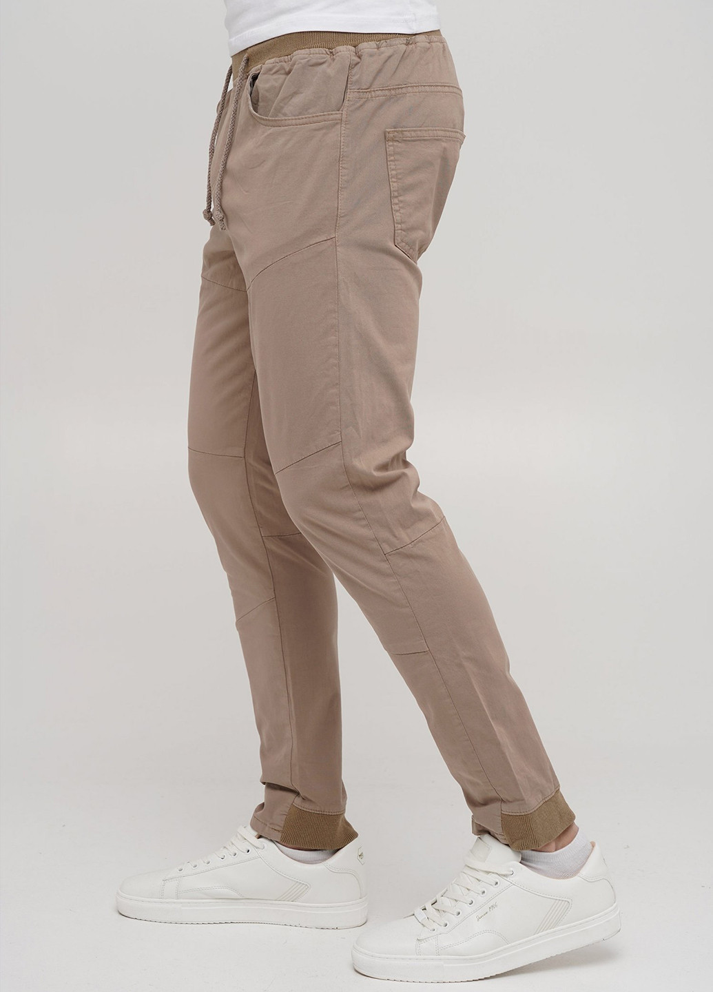 Бежевые кэжуал демисезонные джоггеры брюки Trend Collection