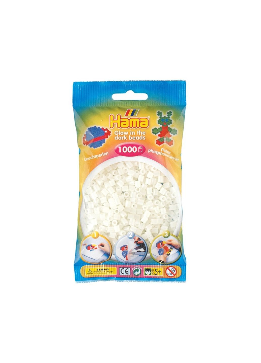 Набор для творчества зеленых светящихся бусин Midi 1000 шт (207-55) Hama (249598032)