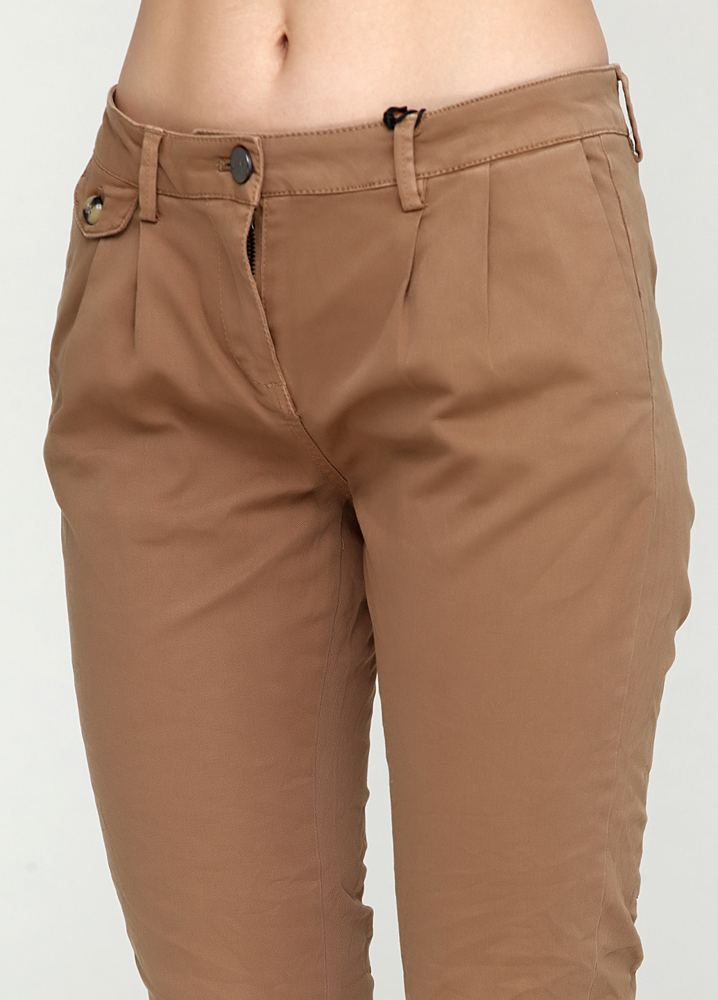Светло-коричневые кэжуал демисезонные зауженные брюки Silvian Heach