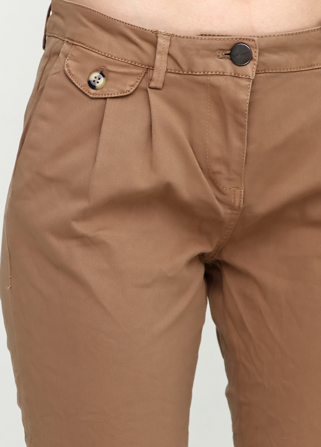 Светло-коричневые кэжуал демисезонные зауженные брюки Silvian Heach