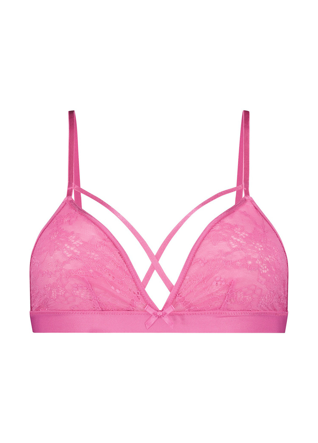 Рожевий тріенджел бюстгальтер Hunkemoller без кісточок поліамід