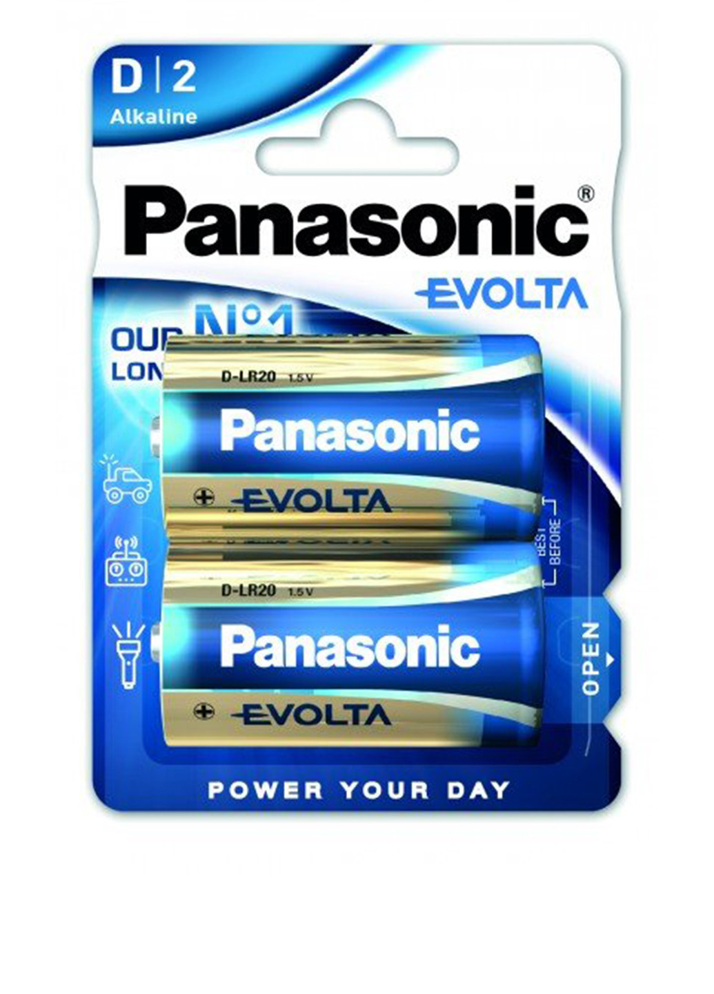 Батарейка Panasonic evolta d bli 2 alkaline (lr20ege/2bp) (138004374)