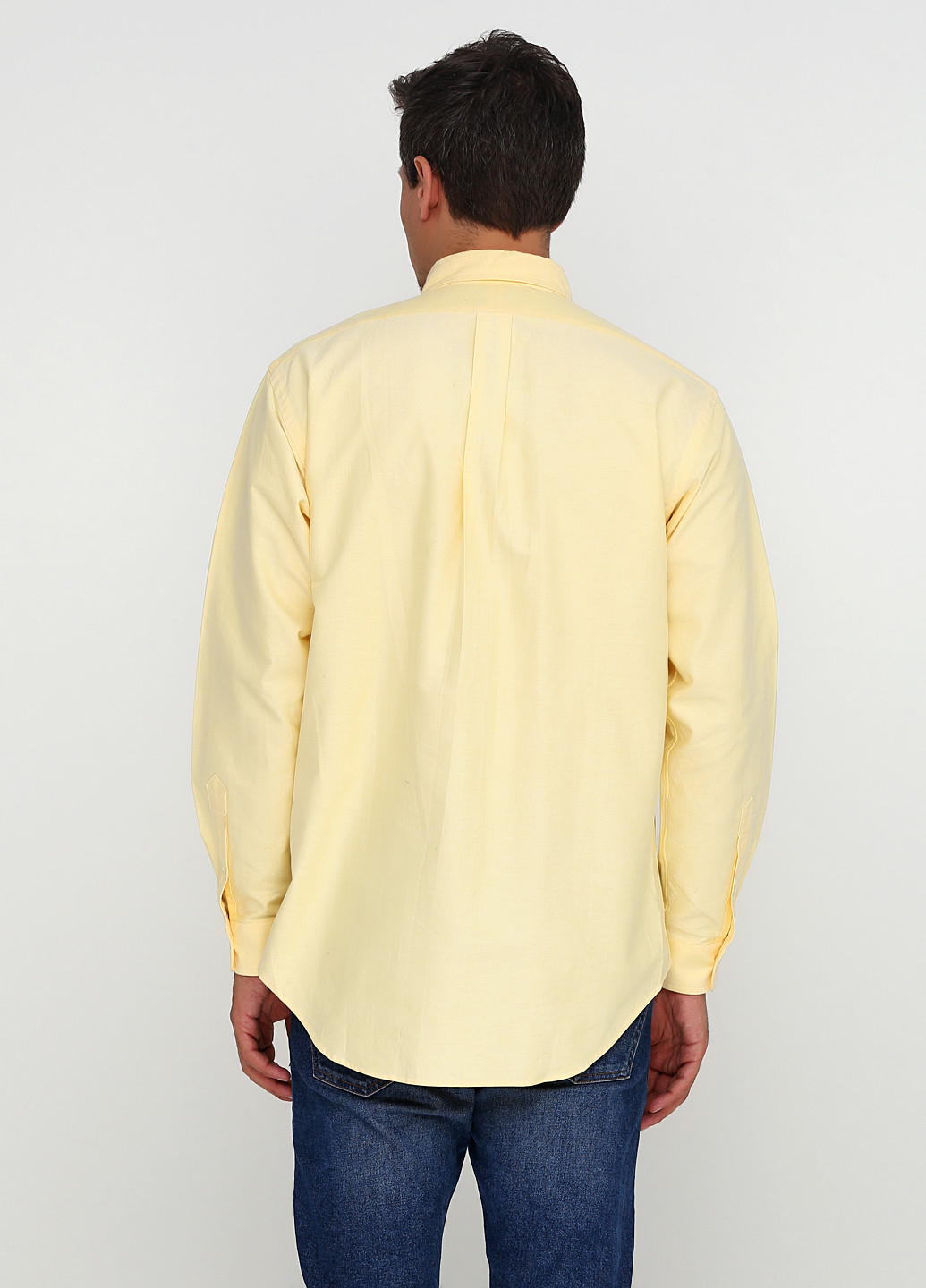 Желтая кэжуал рубашка с логотипом Ralph Lauren с длинным рукавом